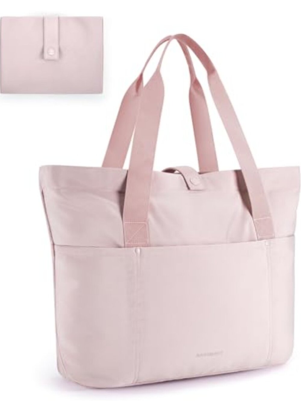 Foldable Tote Bag with Zipper Large Shoulder Bag Top Handle Handbag Travel Work